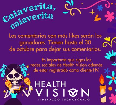 Puede ser una imagen de una o varias personas y texto que dice "C Los comentarios con más likes serán los ganadores. Tienen hasta el 30 de octubre para dejar SUS comentarios. Es importante que sigas las redes sociales de Health Vision además de estar registrado como cliente HV. HEALTH VISION LIDERAZGO LIDERAZGOTECNOLÃGICO TECNOLÓGICO"
